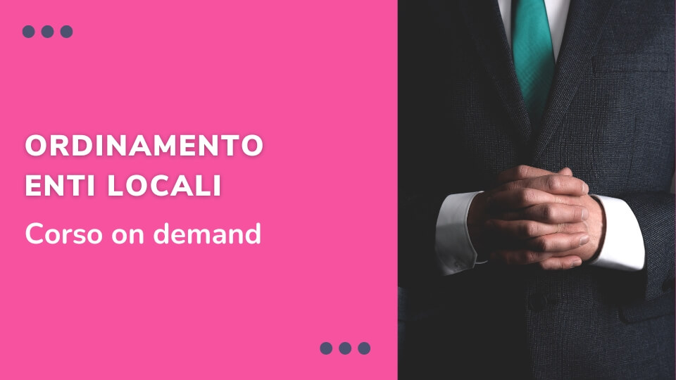 corso online ordinamento enti locali