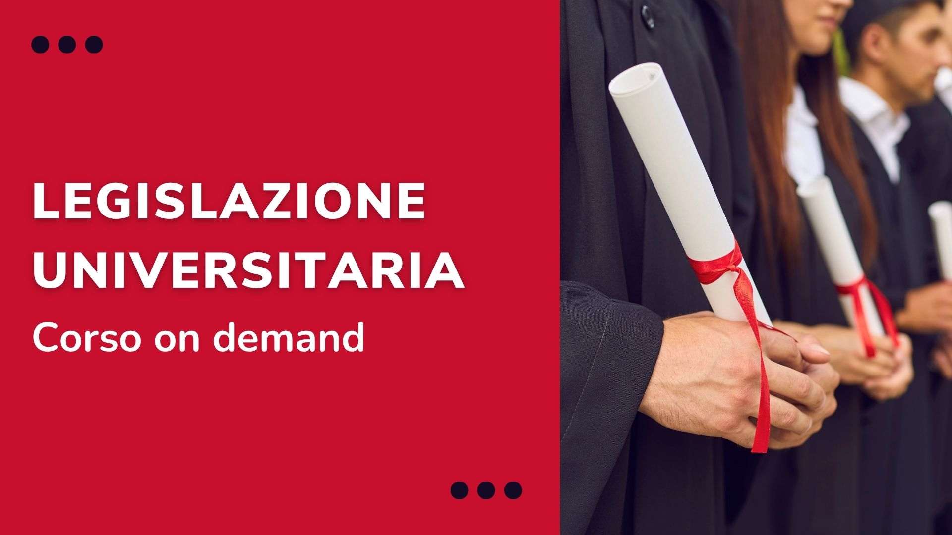 Corso online Legislazione Universitaria